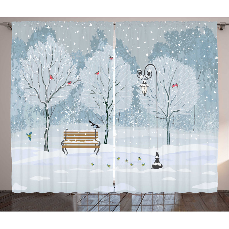 Semi-Sheer Rod Pocket Curtain Panels, 54" x 63"