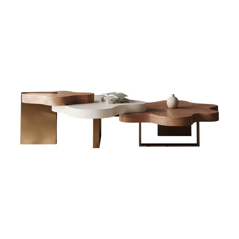 Elegant Cloud-Inspired Coffee Table Set by Callingwood Modern Living Room Furniture Stylish and Functional Nesting Tables for Home