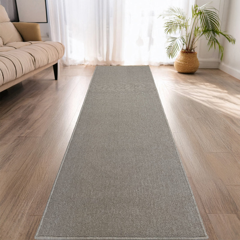 Tapis antidérapant sur mesure beige sable Abtin, Tapis de couloir 3 pi x 8 pi
