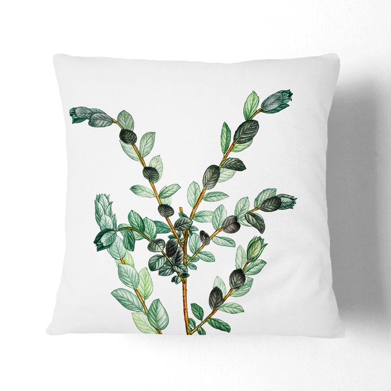 Floral Square Cushion, 40cm H x 40cm W x 15cm D