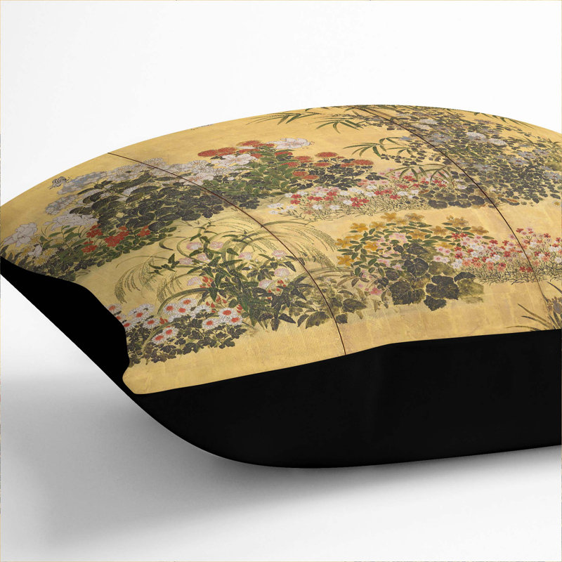 Square Throw Cushion, Black, 40cm H x 40cm W x 15cm D