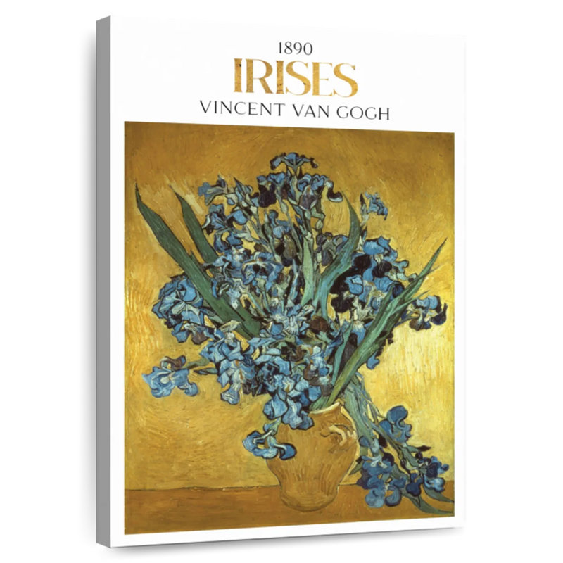 Affiche d'exposition Irises Van Gogh, H 24 po x l 16 po