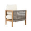 Fauteuil club d'extérieur en bois d'acacia avec coussins Harrill-1949480784