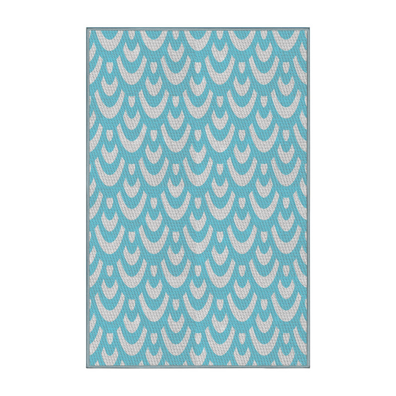 Tapis de surface à motif bleu, Rectangle 5 pi x 7 pi