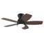 Ventilateur de plafond à profil bas 32 pouces avec lumière et télécommande, moteur à courant continu silencieux à intensité variable, pour l'intérieur et l'extérieur de la chambre à coucher, noir