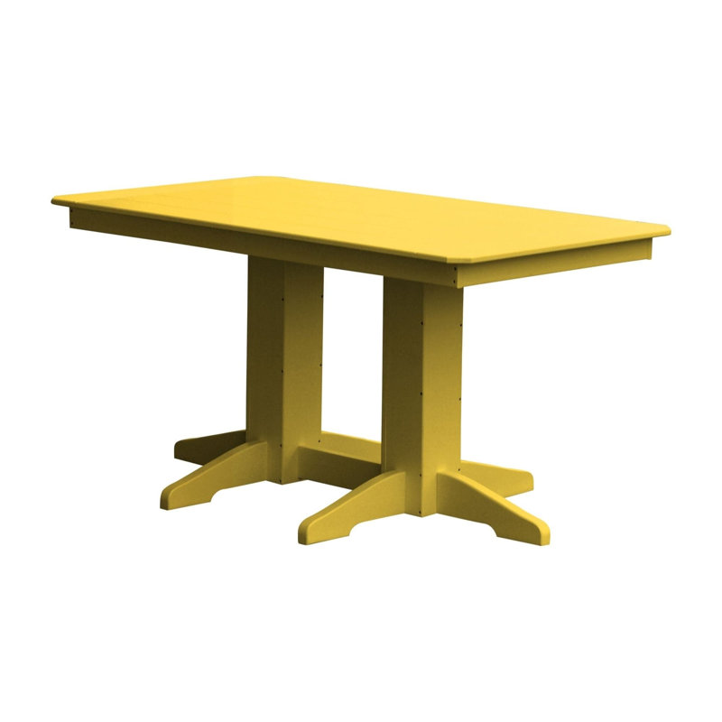 Table de salle à manger en composite Keystone Amish Co., 5 pieds, jaune citron, 5 PIEDS, Jaune citron