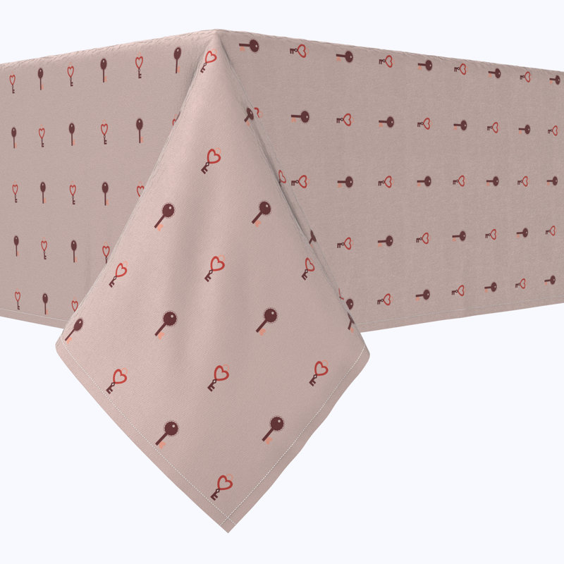 Rectangular Geometric Cotton Twill Tablecloth