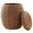 Round Water Hyacinth Storage Basket/Hamper with Lid - Cinnamon-1147676474
