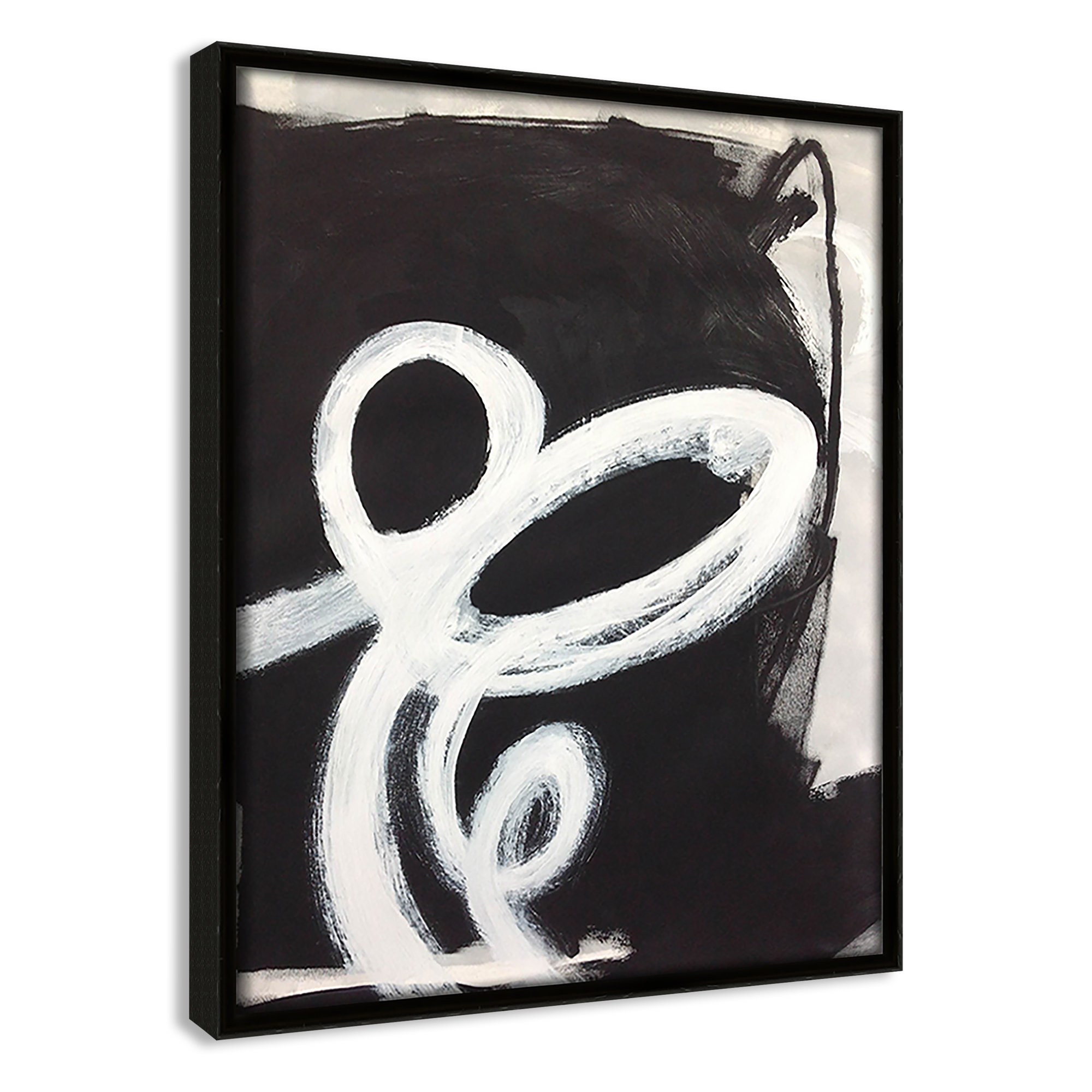 Ansonia Swirly Swirls II Print by , No Mat, Espresso Floater Framed, 11.5" H x 9.5" W x 2" D
