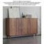Armoire à chaussures moderne et minimaliste en noyer noir