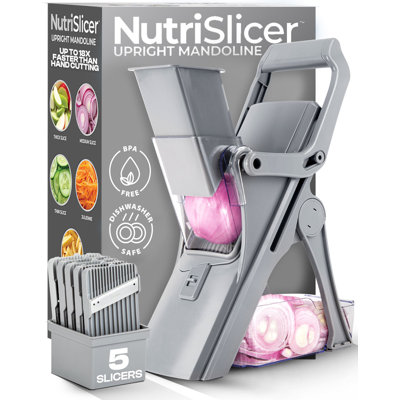 Nutrislicer Mandoline 5-in-1 Multifunctional Vegetable Cutter, BPA Free & Dishwasher Safe