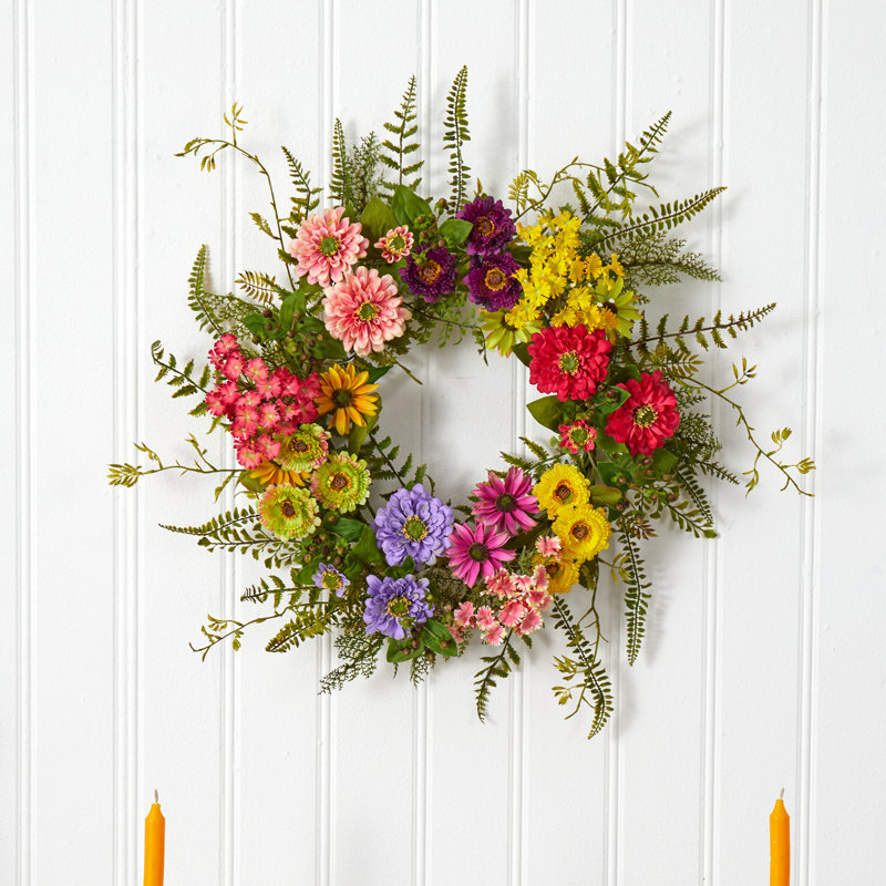 Faux Mixed Assortment Polyester 22'' Wreath