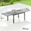 Rectangular Tempered Glass Metal Outdoor Dining Table - 270 cm W 90 cm D
