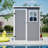 5x3ft Gray Resin Outdoor Storage Shed with Floor
