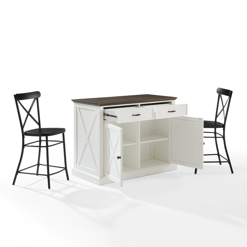 Cordova Wood Kitchen Island Set