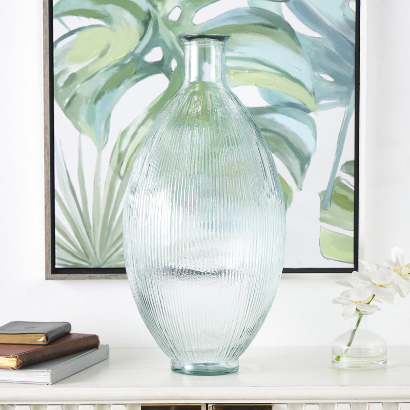 Vase de table en verre fait à la main 