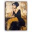 «Golden Hour Glamour - Elegant Woman with Martini», art mural sur toile-444816022