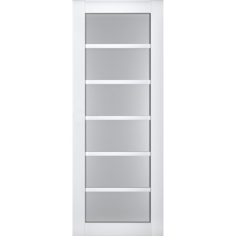 Dalle de porte standard en bois manufacturé massif Veregio, 36 po x 84 po, Blanc