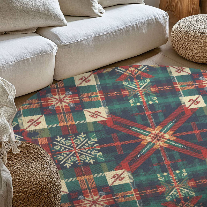Tapis tressé rustique Heritage, Rond 5 pi