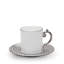 Aegean Espresso Cup + Saucer (Set of 2) - Platinum