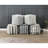 Multi-Color Square Footstool Pouf With Upholstery - 300Lbs Weight Capacity, Non-Slip Base, 16"H, Modern In Multi-Color, 16"X16"X16