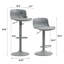 Ensemble de 2 tabourets de bar rotatifs à hauteur de comptoir modernes en cuir synthétique-344723648