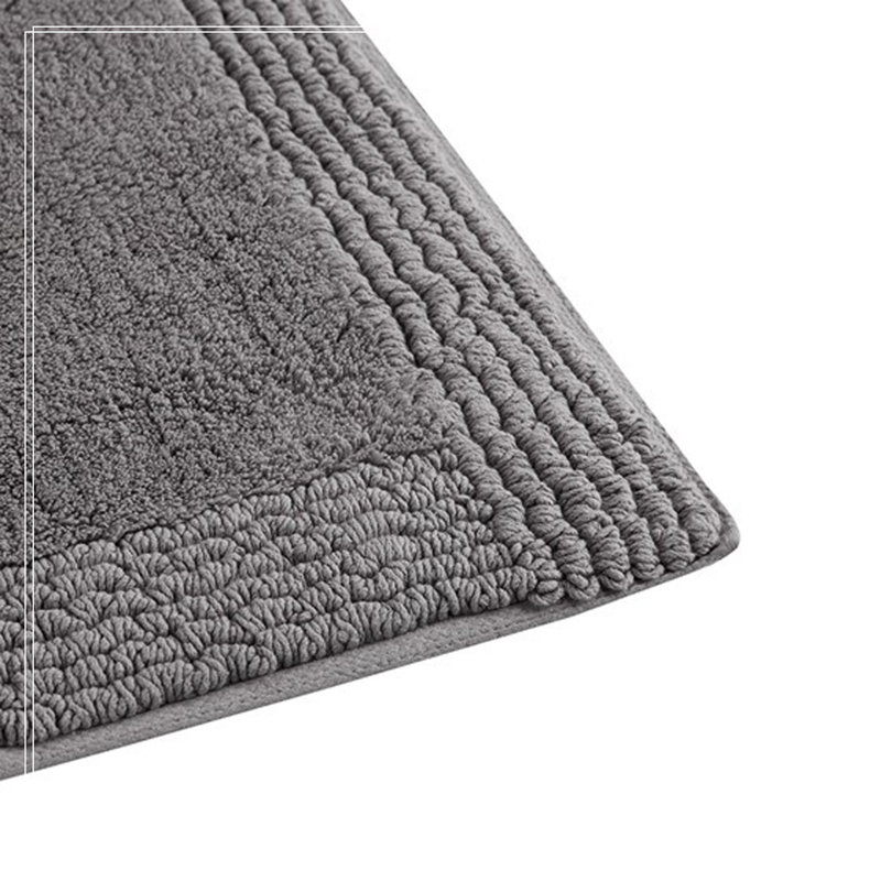 Tapis de bain réversible 100% coton 3000 g / m² touffeté gris anthracite 21 po x 34 po