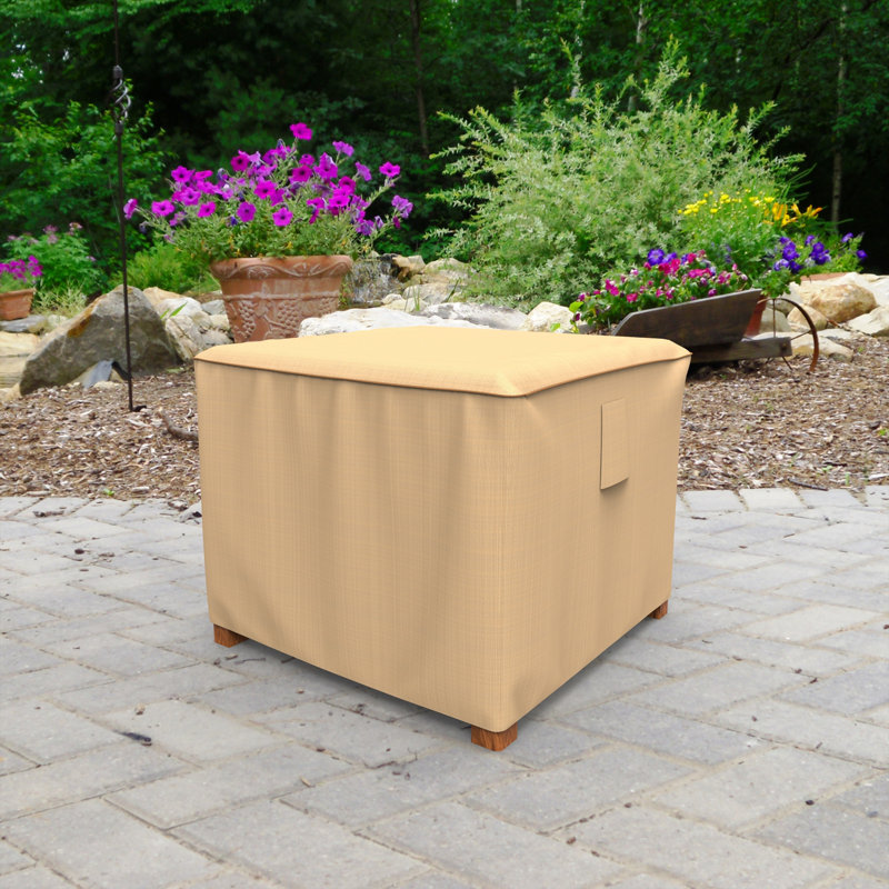 Ivan Outdoor Square Side Table/Ottoman Cover, Small - 20"H x 22"W x 22"L