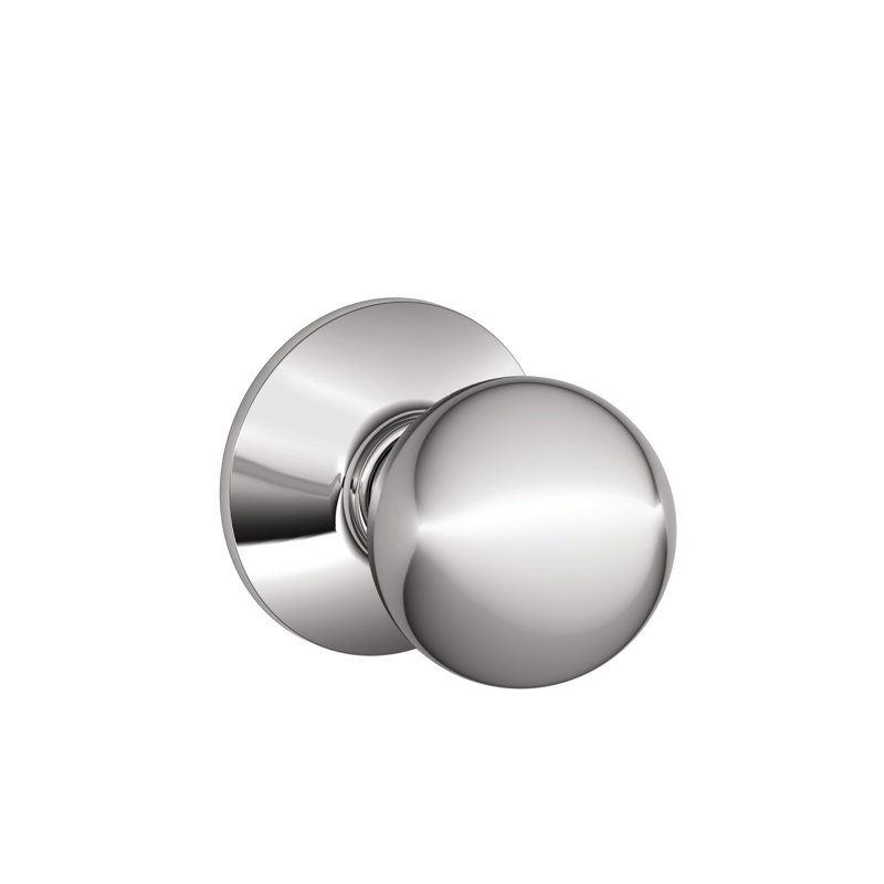Orbit Hall and Closet Door Knob, Bright Chrome