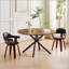Table basse ronde en panneau de fibres à densité moyenne avec base en métal, assemblage facile et conception durable pour les espaces de vie modernes-642783441-642783452