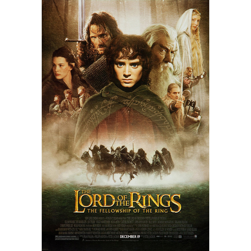 Lord of the Rings Fellowship, H 18 po x l 12 po