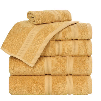 6-Piece Quick-Dry Cotton Towel Set