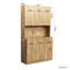 Armoire haute de 68,92 po en chêne rustique Alice pour l'organisation de la chambre à coucher et de la cuisine. 6 portes, 1 tiroir, tablette ouverte. Conception facile à nettoyer et armoire de rangement. Tablette, tiroir. Pratique-121507201