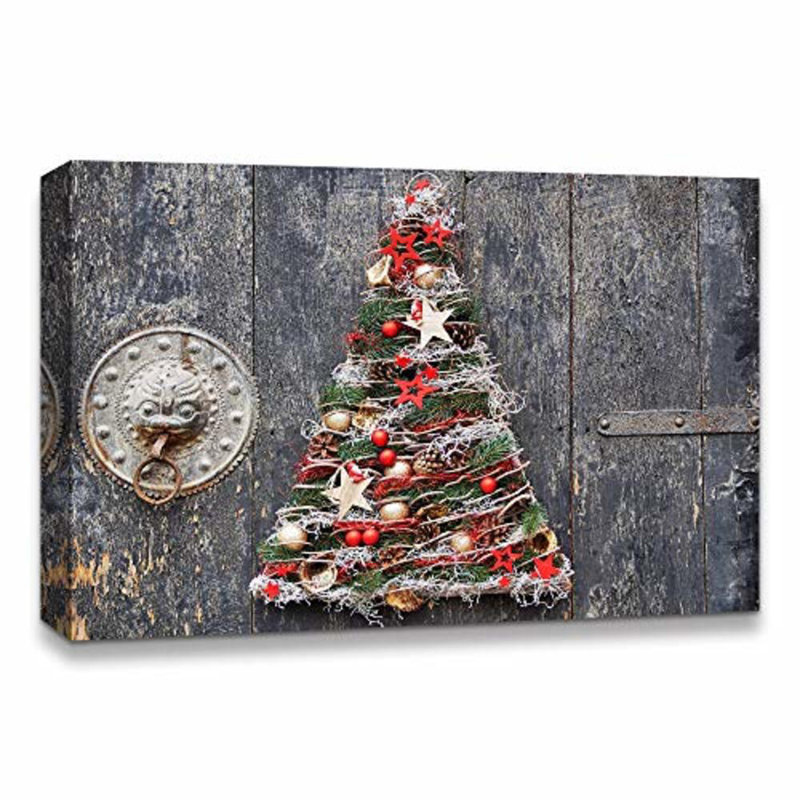 Christmas Holiday Celebration Tree X13 - Photographie sur toile tendue, H 16 po x l 24 po