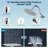 10'' All Metal Shower Head, High Pressure Rainfall Shower Head With 12'' Adjustable Curve Shower Extension Arm, 10-Spray, 71'' Shower Hose-119450467