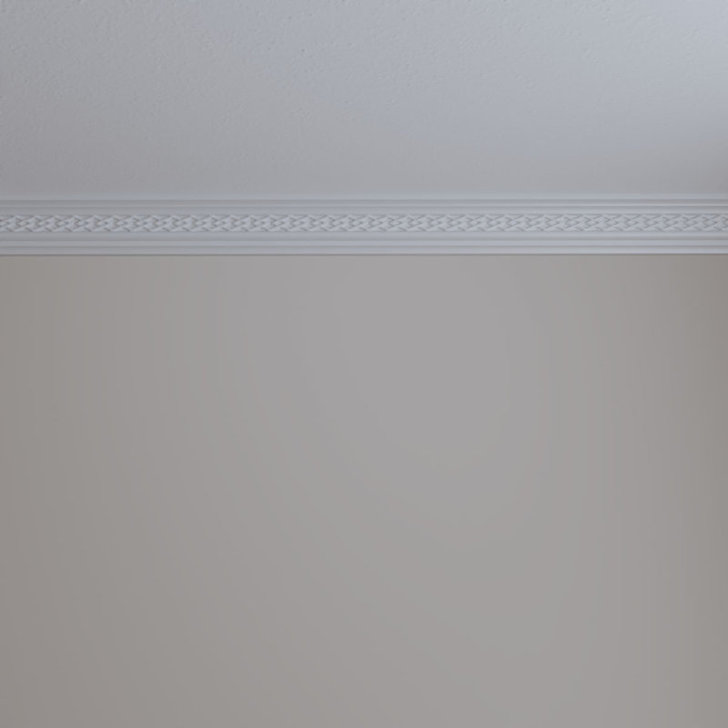 White Polyurethane Traditional Crown Moulding 94.5" Length