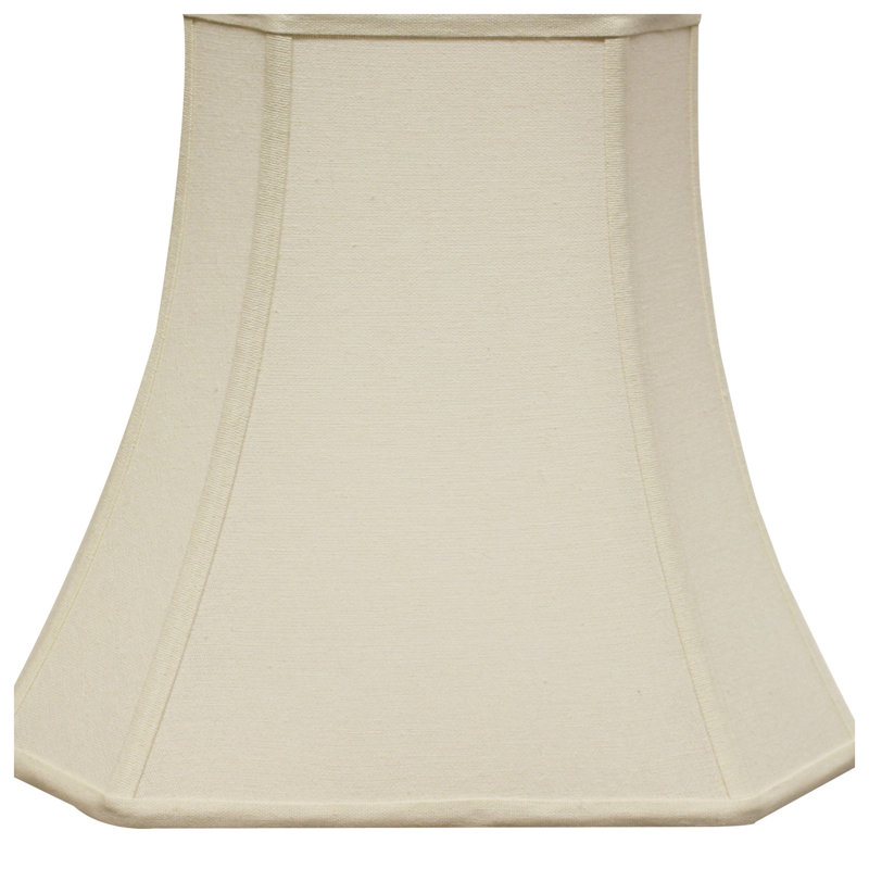 Abat-jour carré en lin naturel avec abat-jour rond en lin naturel coupé en forme de cloche, 9 po en haut x 16 po en bas x 13 po de hauteur - accessoire d'éclairage neutre moderne