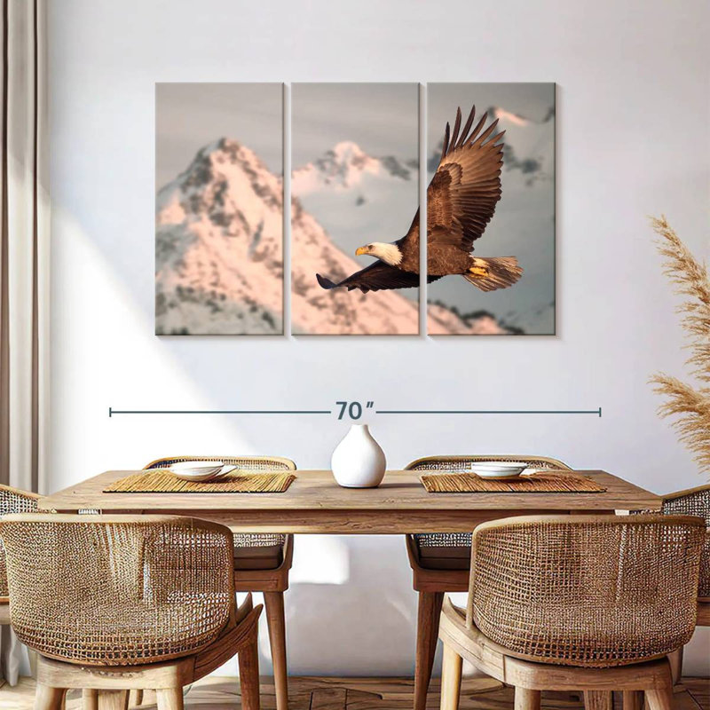 Majestic Bald Eagle, 36" H x 57" W