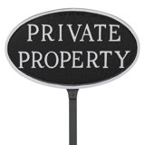 Private Property Sign with Lawn Stake