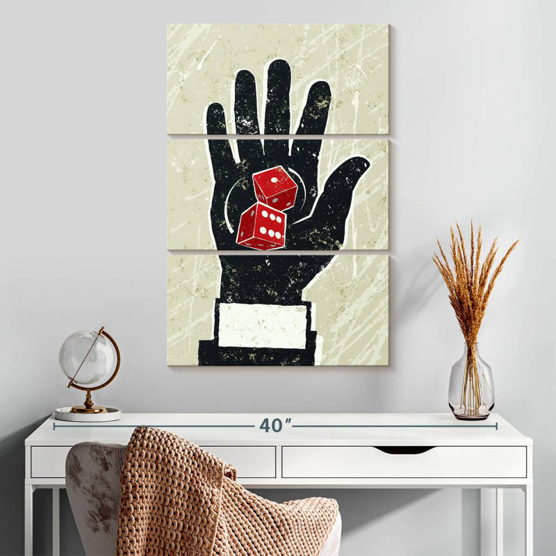 Senne Dice On Hand, 20'' H X 32'' W
