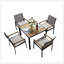 Ensemble de table de salle à manger toutes saisons 5 pièces, ensemble de conversation pour patio avec trou pour parasol et extérieur en rotin