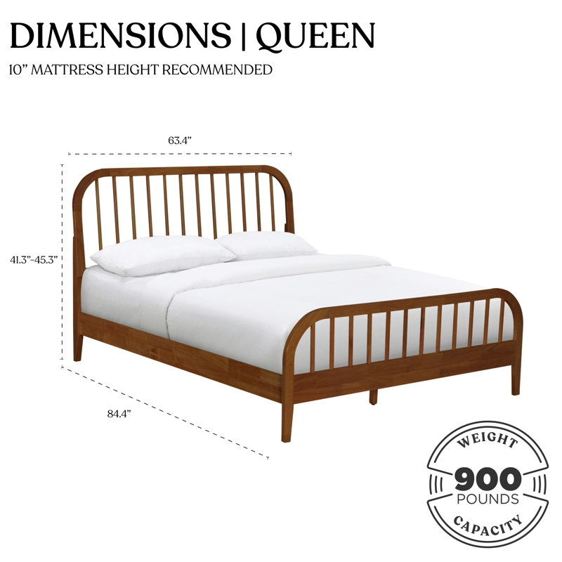 Wesley Anderson Solid Wood Spindle Bed