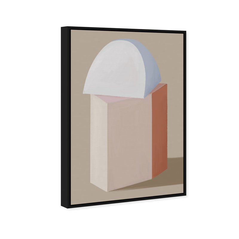Sculptural Composition Print by Oliver Gal, 11"H x 16"W, Black Floater Frame