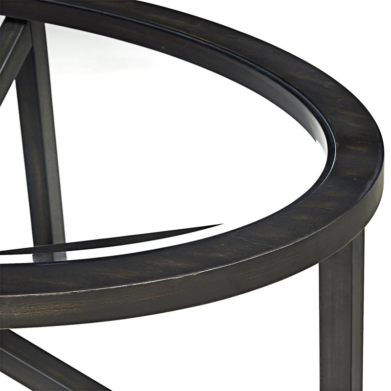 Table basse ovale en verre