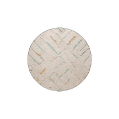 Machine Washable Beige Area Rug