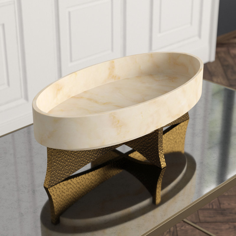Lax Decorative Bowl, White