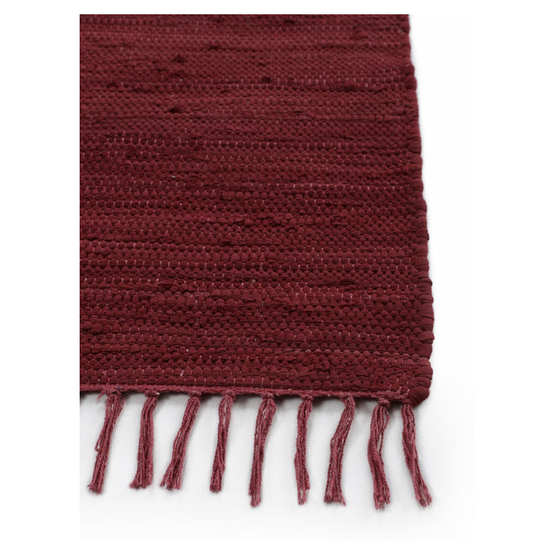 Chindi Uni Solid Colour Hand Crafted Hand Braided Violet Area Rug, Runner 70 x 240cm