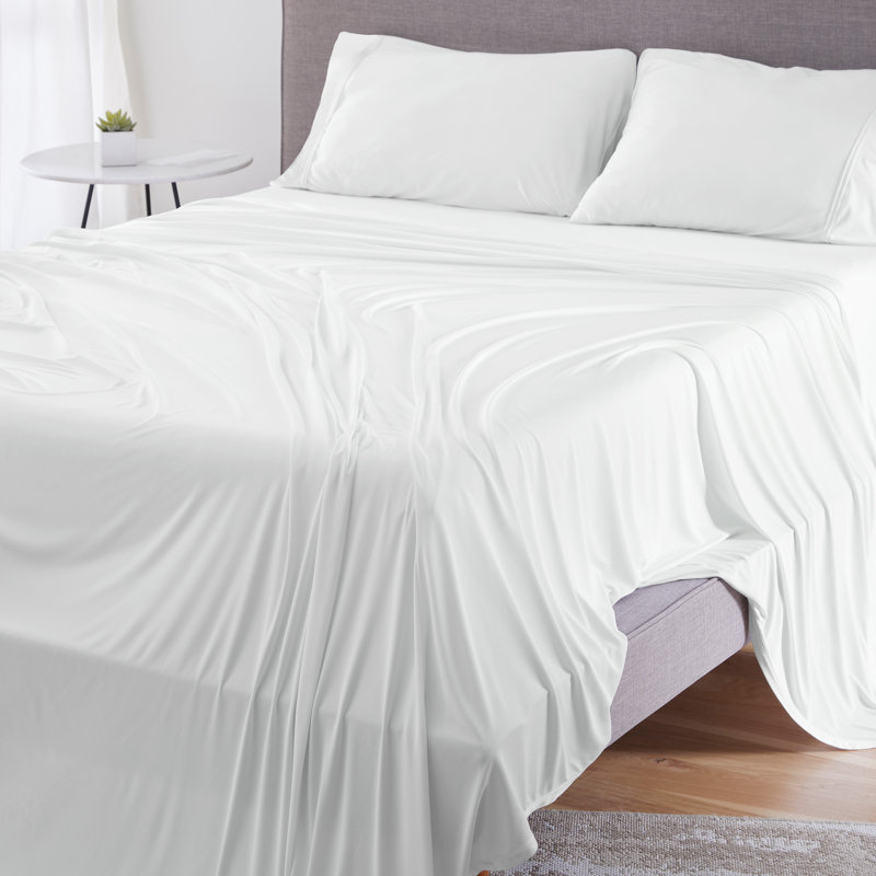 Ensemble de draps Bedgear Dri-Tec, Très grand californien, Blanc brillant