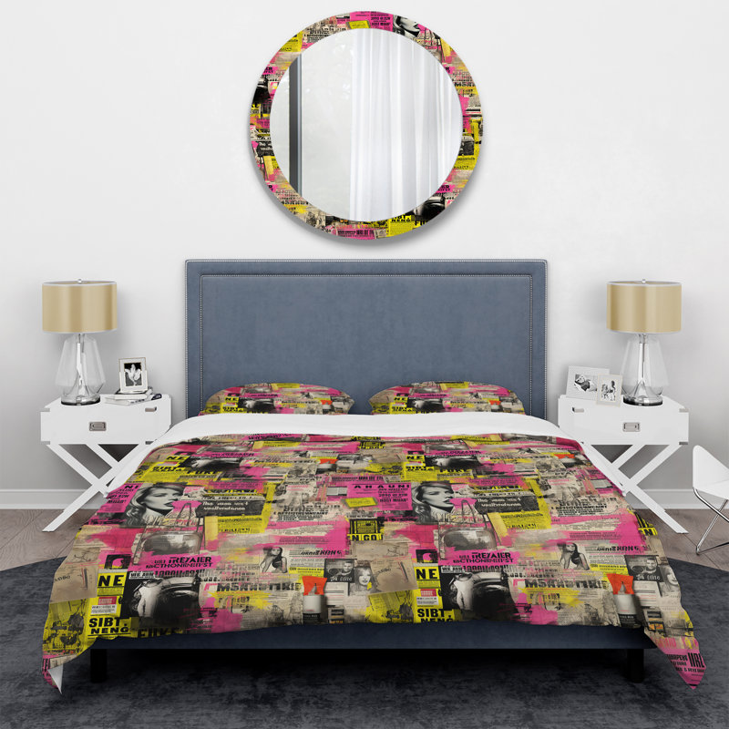 Ensemble de housse de couette Popart, Housse de couette pour très grand lit et 2 très