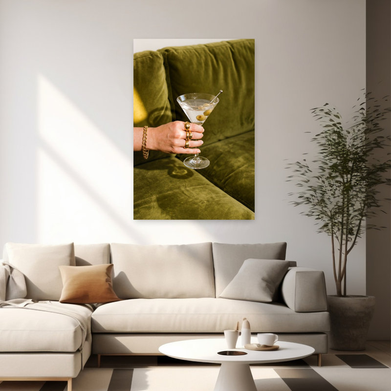 Art mural contemporain A Martini, H 60 po x l 40 po